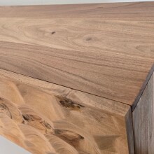Lowboard >WL7.024< in Akazie, Massivholz & Metall - 160x56x37cm (BxHxT)