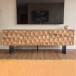 Lowboard >WL7.024< in Akazie, Massivholz & Metall - 160x56x37cm (BxHxT)