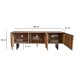 Lowboard >WL7.024< in Akazie, Massivholz & Metall - 160x56x37cm (BxHxT)