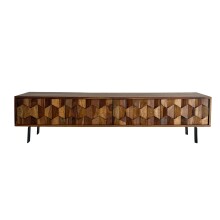 Lowboard >WL7.030< in Sheesham, Massivholz - 160x40x35cm (BxHxT)
