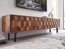 Lowboard >WL7.030< in Sheesham, Massivholz - 160x40x35cm (BxHxT)