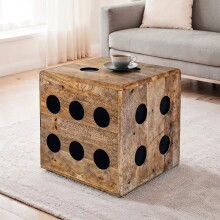 Sitzhocker >WL7.036< in Mango, Massivholz -...