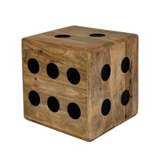 Sitzhocker >WL7.036< in Mango, Massivholz - 41x41x41cm (BxHxT)