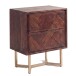 Nachtkommode >WL7.039< in Akazie, Massivholz - 45x57x40cm (BxHxT)