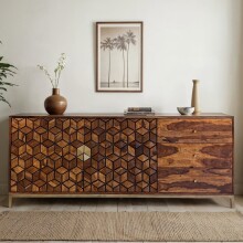 Sideboard >WL7.040< in Sheesham, Massivholz - 180x70x40cm (BxHxT)