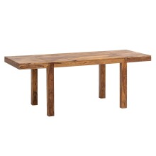 Kulissen-Esstisch >WL7.043< in Sheesham, Massivholz - 120/200x76x80cm (BxHxT)