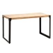 Esstisch >WL7.046< in Akazie / schwarz, Massivholz & Metall - 120x76x60 (BxHxT)