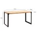 Esstisch >WL7.046< in Akazie / schwarz, Massivholz & Metall - 120x76x60 (BxHxT)