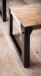 Sitzbank >WL7.050< in Akazie / Schwarz, Massivholz & Metall - 120x45x40 (BxHxT)