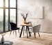 Esstisch >WL7.055< in Mango / schwarz, Massivholz & Metall - 75x80cm (HxD)