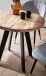 Esstisch >WL7.055< in Mango / schwarz, Massivholz & Metall - 75x80cm (HxD)