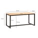 Esstisch >WL7.058< in Akazie / schwarz, Massivholz & Metall - 120x76x60 (BxHxT)