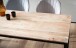 Esstisch >WL7.058< in Akazie / schwarz, Massivholz & Metall - 120x76x60 (BxHxT)