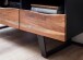 Lowboard >WL7.056< in Akazie / Schwarz, Massivholz & Metall - 140x50x40 (BxHxT)