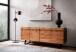 Sideboard >WL7.057< in Akazie / Schwarz, Massivholz - 180x75x45cm (BxHxT)