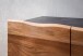 Sideboard >WL7.057< in Akazie / Schwarz, Massivholz - 180x75x45cm (BxHxT)