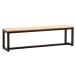 Sitzbank >WL7.064< in Akazie / schwarz, Massivholz / Metall - 120x45x40 (BxHxT)