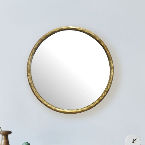 Spiegel >WL7.103< in Gold, Metall / Spiegel - 60x4x60cm (HxTxD)