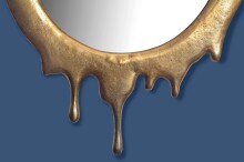 Spiegel >WL7.106< in Gold, Aluminium / Spiegel - 50x71x3cm (BxHxT)
