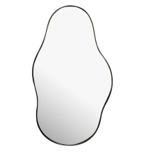 Spiegel >WL7.109< in Schwarz, Spiegel / Metall - 40x80x3cm (BxHxT)