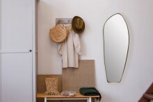 Spiegel >WL7.110< in Gold, Spiegel / Metall - 33x90x3cm (BxHxT)