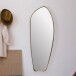 Spiegel >WL7.110< in Gold, Spiegel / Metall - 33x90x3cm (BxHxT)
