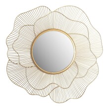 Spiegel >WL7.122< in Gold, Spiegel / Metall - 77x77x3cm (BxHxT)
