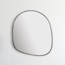 Spiegel >WL7.124< in Schwarz, Spiegel / Metall - 53x60x3cm (BxHxT)