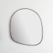 Spiegel >WL7.124< in Schwarz, Spiegel / Metall - 53x60x3cm (BxHxT)