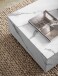 Couchtisch >WL7.144< in Marmor-Optik Weiß / schwarz - 120x28x60 (BxHxT)