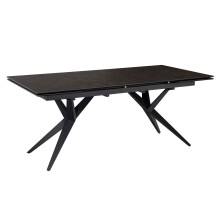 Kulissen-Esstisch >WL7.146< in Keramik Schwarz - 180/260x76x95 (BxHxT)