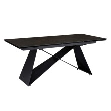 Kulissen-Esstisch >WL7.148< in Keramik Schwarz - 180x78x95 (BxHxT)