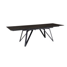 Kulissen-Esstisch >WL7.150< in Keramik Schwarz - 180/260x76x95 (BxHxT)