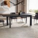 Kulissen-Esstisch >WL7.152< in Keramik Schwarz - 180/240x77x95 (BxHxT)