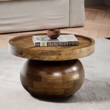 Couchtisch >WL7.161< in Mango, Massivholz - 30x50cm...