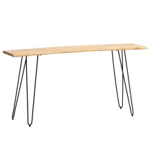 Laptoptisch >WL7.162< in Akazie, Massivholz & Metall - 150x75x36cm (BxHxT)