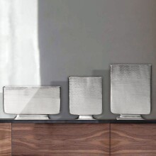 Dekovase >WL7.166< (3-teilig) in Silber, Aluminium...