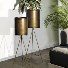Blumentopf >WL7.171< (2-teilig) in Gold, Metall -...