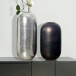 Dekovase >WL7.172< (2-teilig) in Silber / Schwarz-Bronze - 46x20 (HxD)