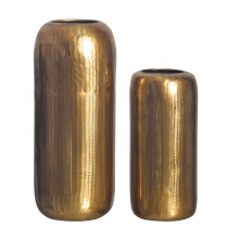 Dekovase >WL7.173< (2-teilig) in Gold, Aluminium - 40x16cm (HxD)