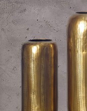 Dekovase >WL7.173< (2-teilig) in Gold, Aluminium - 40x16cm (HxD)