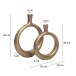 Dekovase >WL7.175< (2-teilig) in Gold, Aluminium - 35x45x7cm (BxHxT)