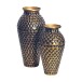 Dekovase >WL7.177< (2-teilig) in Gold, Aluminium - 51x26cm (HxD)