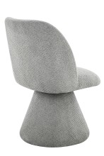 Esszimmerstuhl >BARI II S< (2er-Set) in Grau, 360° drehbar - 54x85x63cm (BxHxT)