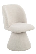 Esszimmerstuhl >BARI II S< (2er-Set) in Beige, 360° drehbar - 54x85x63cm (BxHxT)