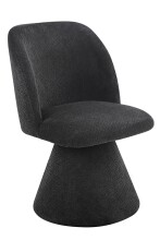 Esszimmerstuhl >BARI II S< (2er-Set) in Anthrazit, 360° drehbar - 54x85x63cm (BxHxT)