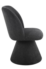 Esszimmerstuhl >BARI II S< (2er-Set) in Anthrazit, 360° drehbar - 54x85x63cm (BxHxT)