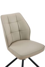 Esszimmerstuhl >BRAGA S< (2er-Set) drehbar, Leder Cappuccino - 51x90x68 (BxHxT)