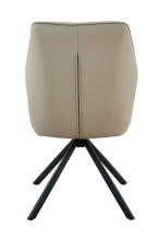 Esszimmerstuhl >BRAGA S< (2er-Set) drehbar, Leder Cappuccino - 51x90x68 (BxHxT)