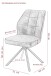Esszimmerstuhl >BRAGA S< (2er-Set) drehbar, Leder Cappuccino - 51x90x68 (BxHxT)